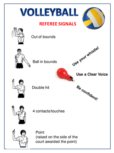Volleyball Referee Card