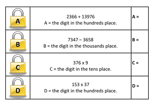 Lock problem - number skills