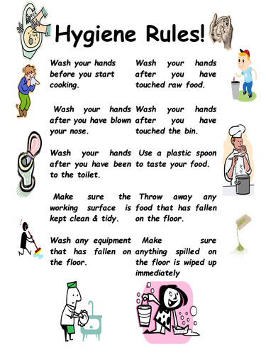 Hygiene Rules In The Kitchen Teaching Resources