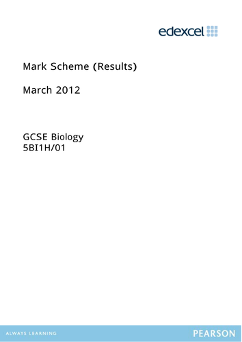 Searchable Edexcel Biology Papers and Mark Schemes