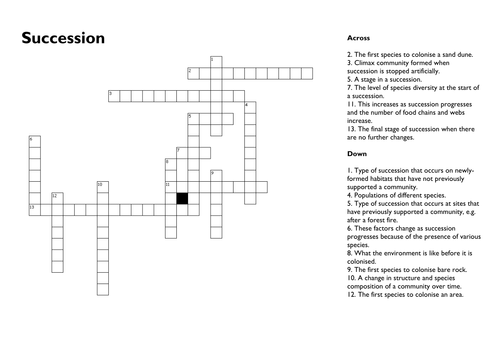 Succession crossword