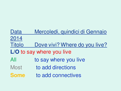 Types of houses in Italian