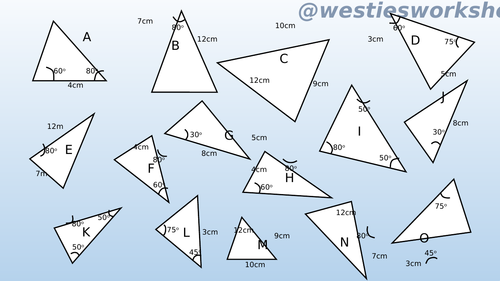 Congruent triangles Matching activity by supergenau ...