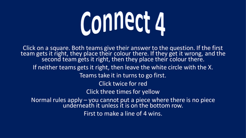 English Connect Four Quiz -noun - verb - adjective