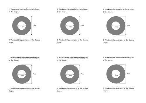 Circle area and circumference starter