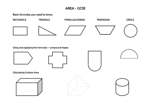 Area & Surface Area Revision