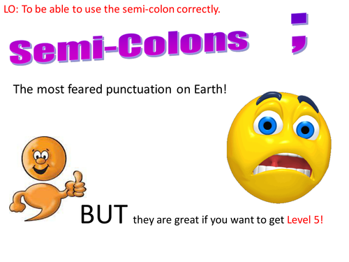 How to use semi-colons