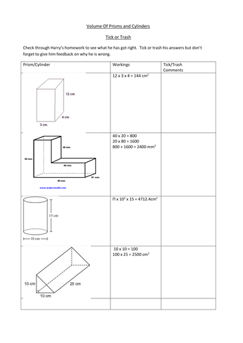 31+ Volume Of Prisms Worksheet Background - Sutewo