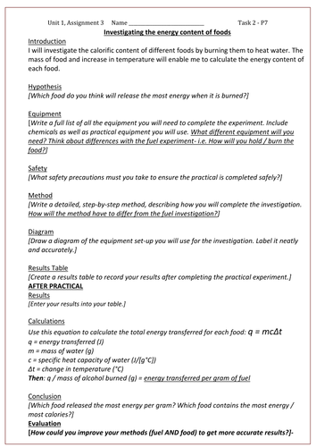 Energy Content of Foods