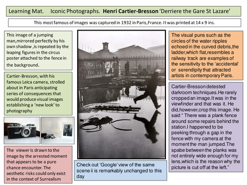 Learning Mat. Iconic Photos.Henri Cartier-Bresson