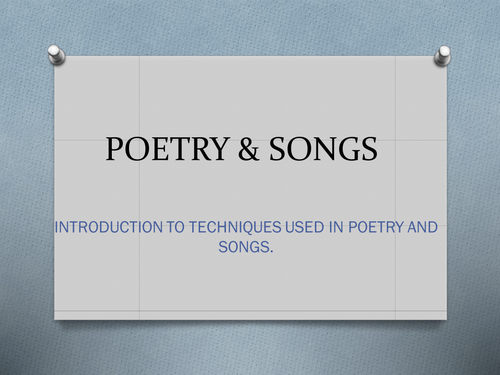 Introduction to Poetic Techniques - 'Titanium'