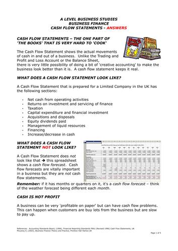 CASH FLOW STATEMENTS