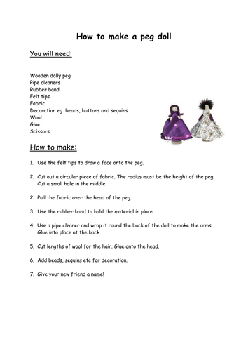 How to Make a Peg Doll