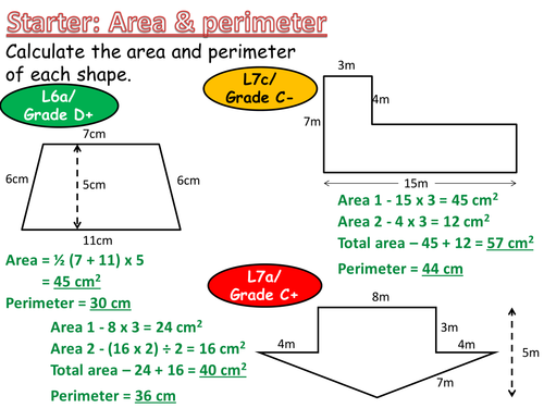 Converting units of area and volume (L7-Grade C)