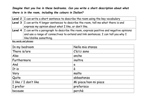 furniture in Italian