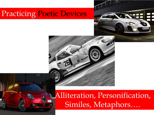 Poetic devices with super cars