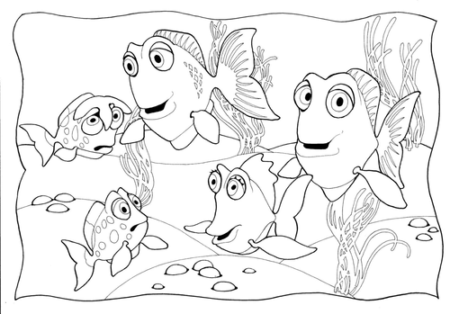 Funny Fish Colouring Activity