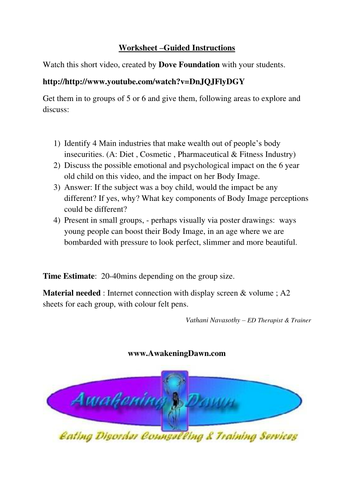 Impact On Body Image - Explorative Work With Video