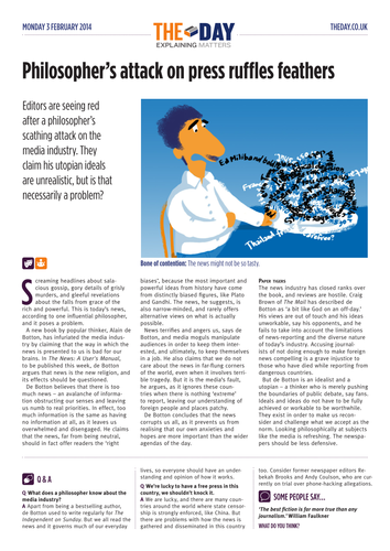 Philosopher’s attack on press ruffles feathers