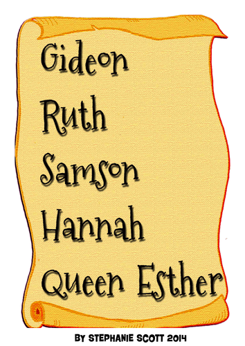 Gideon, Ruth, Samson. Hannah, Queen Esther | Teaching Resources