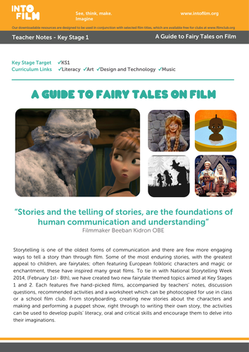 Into Film Fairy Tales Resources for Key Stage 1