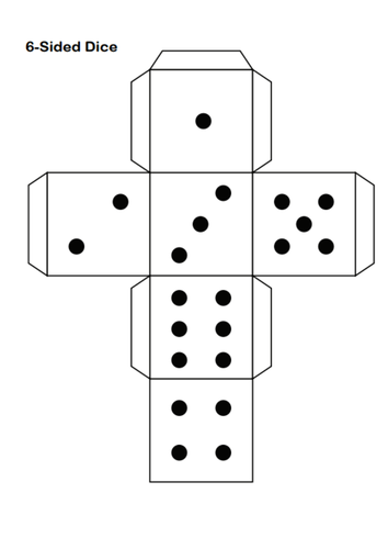 Dice template by Peteslessontoolbox Teaching Resources Tes