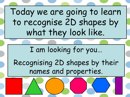 Y1 Names and Properties of 2D shapes quiz