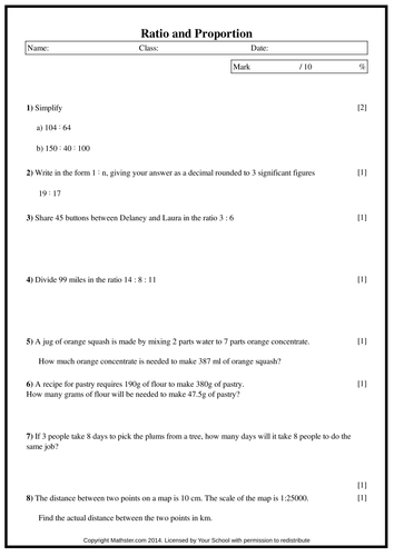 Ratio and Proportion