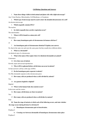 Biology homework page picture