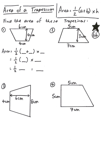 Printables Area Of A Trapezoid Worksheet area of a trapezium lesson by ryangoldspink teaching resources tes