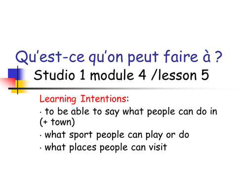 Studio 1 Module 4 lesson 5