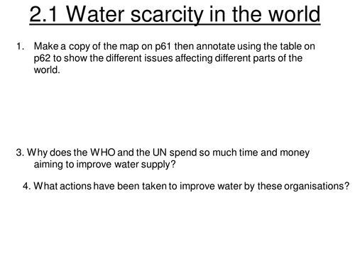 Water Conflicts (edexcel)