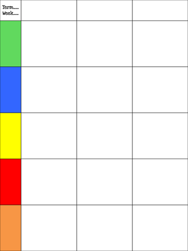 Weekly Calendar Grid Template : Blank weekly planning template by stevovo teaching Weekly Calendar Grid Template : Blank weekly planning template by stevovo teaching