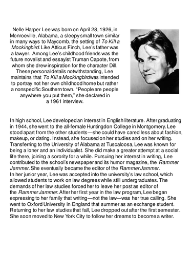 To Kill a Mockingbird