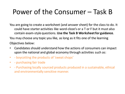 Power of the Consumer