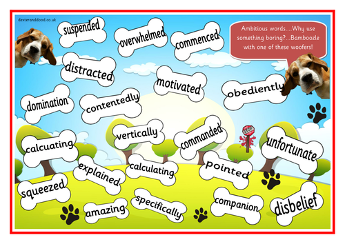 Ambitious vocabulary word mat