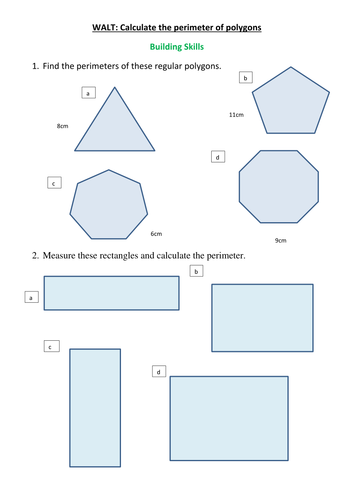 Y4 Perimeter worksheet | Teaching Resources