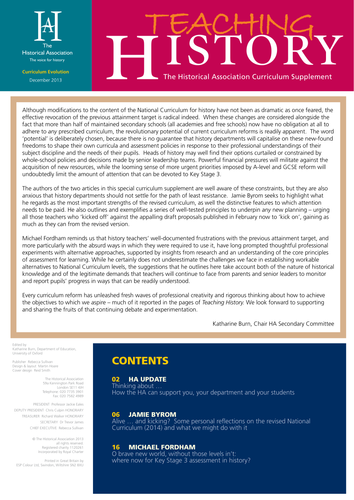 The Historical Association Curriculum Supplement