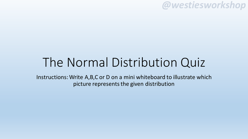 The Normal Distribution quiz