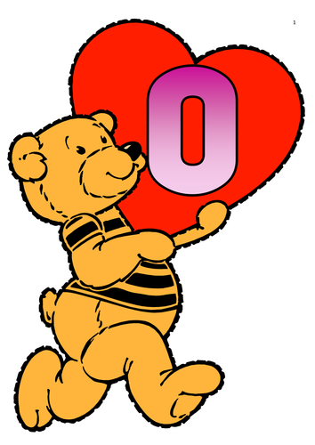 Valentine's Day Themed Numbers 0-100