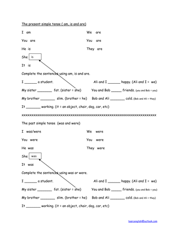 Using  present and past simple