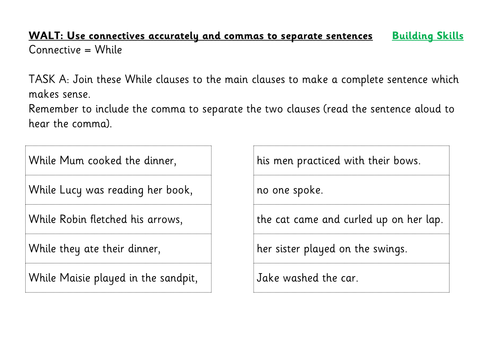 Connectives - While. 3 levels
