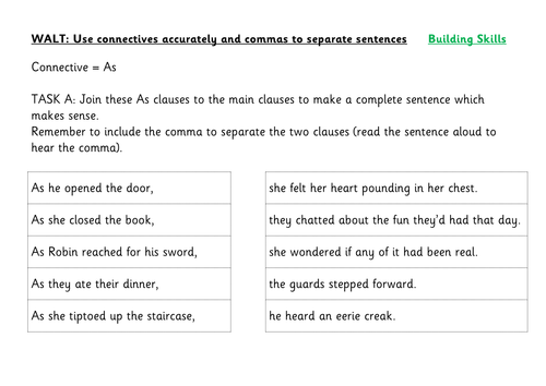 Connectives - As, 3 levels