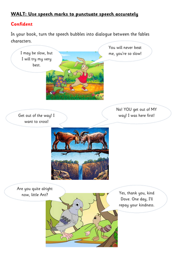 Speech Marks for fables