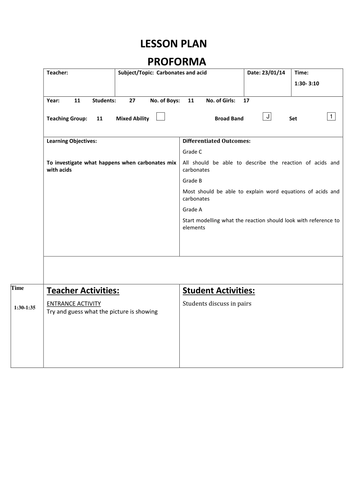 Carbonates and acid