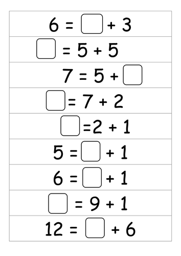 empty box problems addition | Teaching Resources