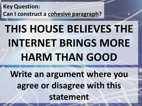 How to structure a paragraph - argue