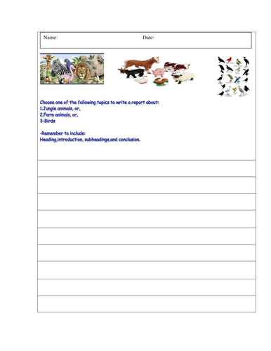 features of report writing ks3