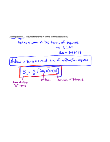 Arithmetic series