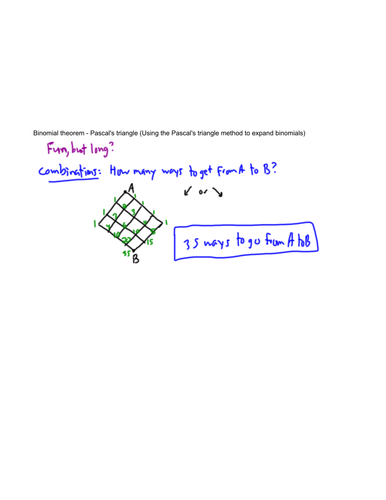 Binomial theorem - Pascal's triangle